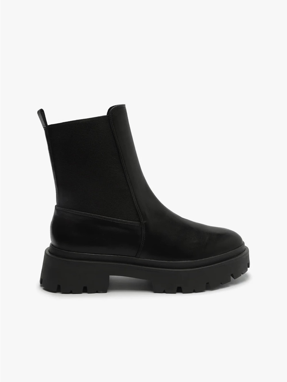 Women Black Leather Chelsea Boots
